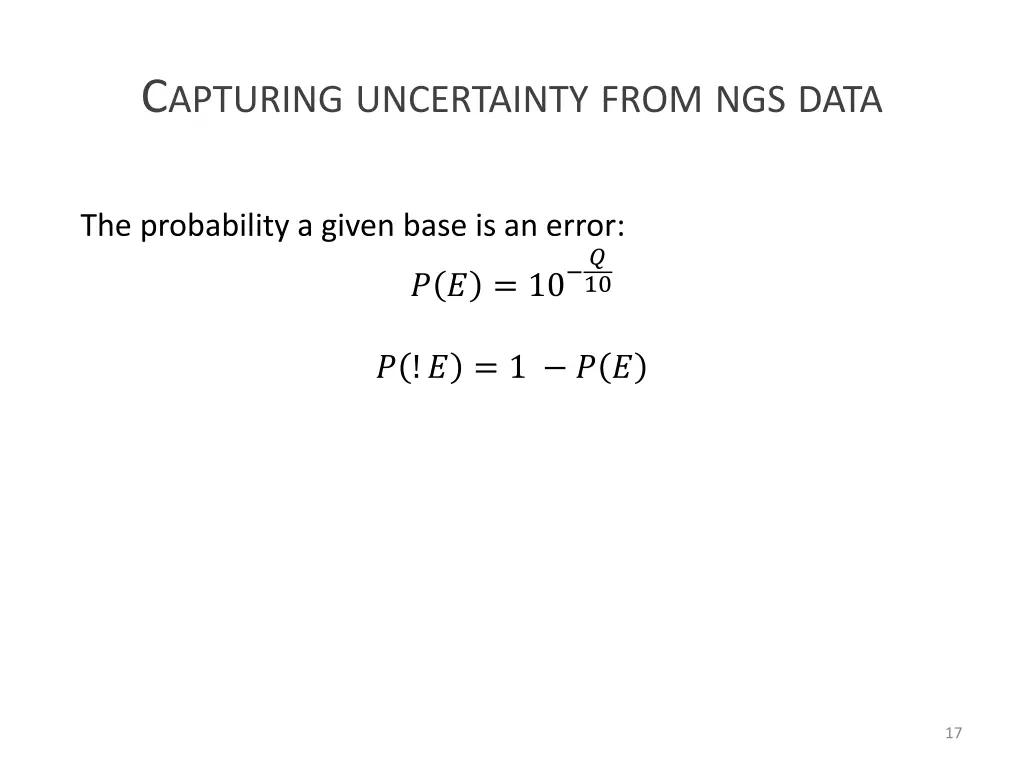 c apturing uncertainty from ngs data