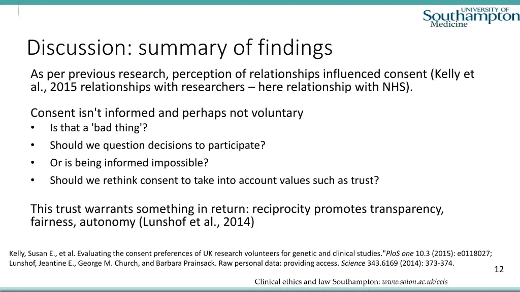 discussion summary of findings