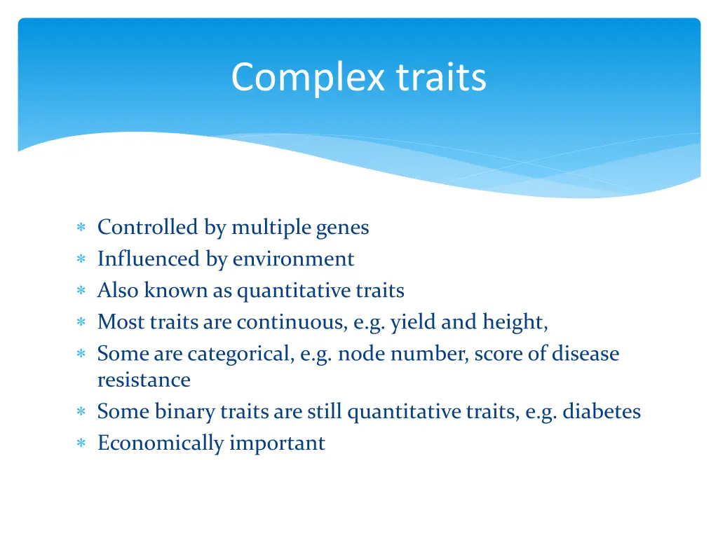 complex traits