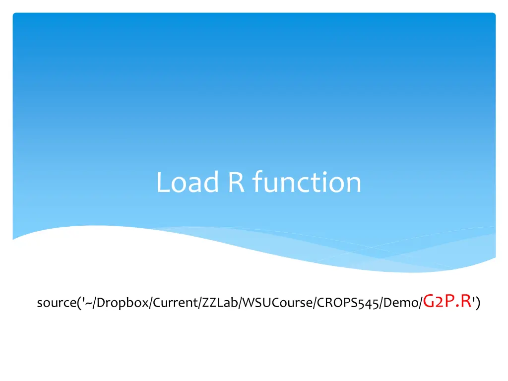 load r function