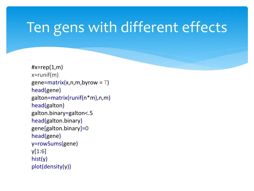 ten gens with different effects
