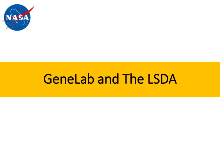 genelab and the lsda genelab and the lsda