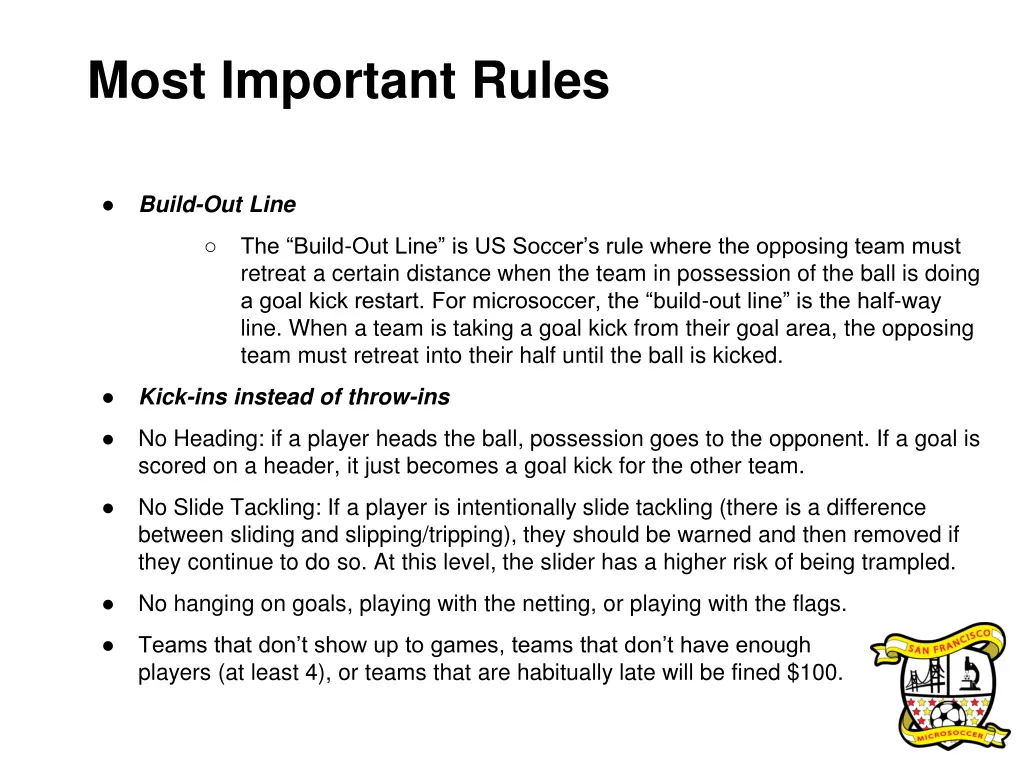 most important rules