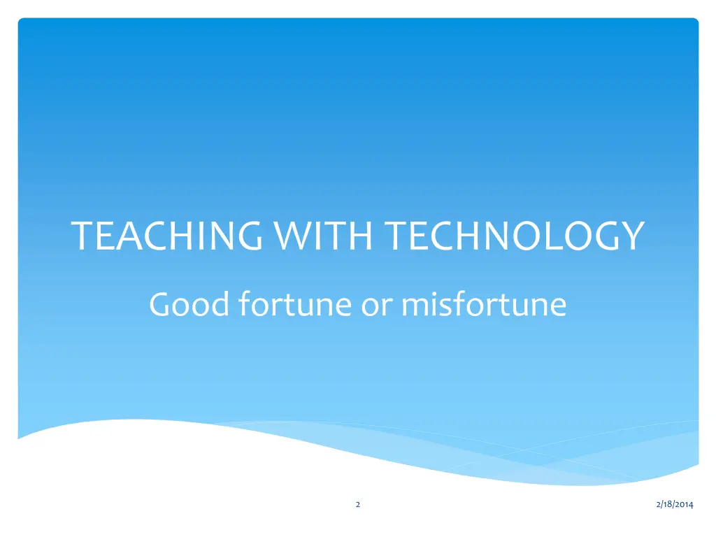 teaching with technology