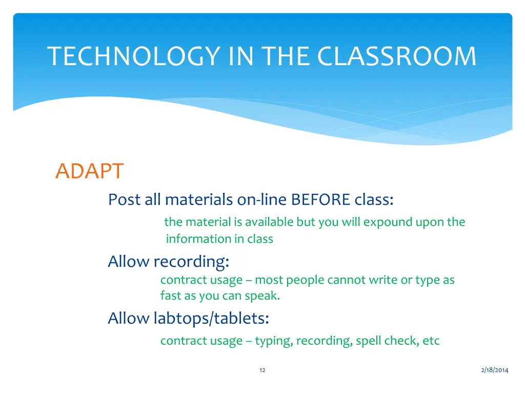 technology in the classroom