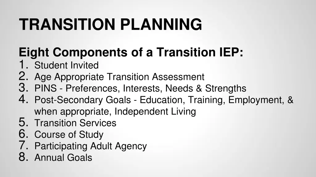 transition planning 3