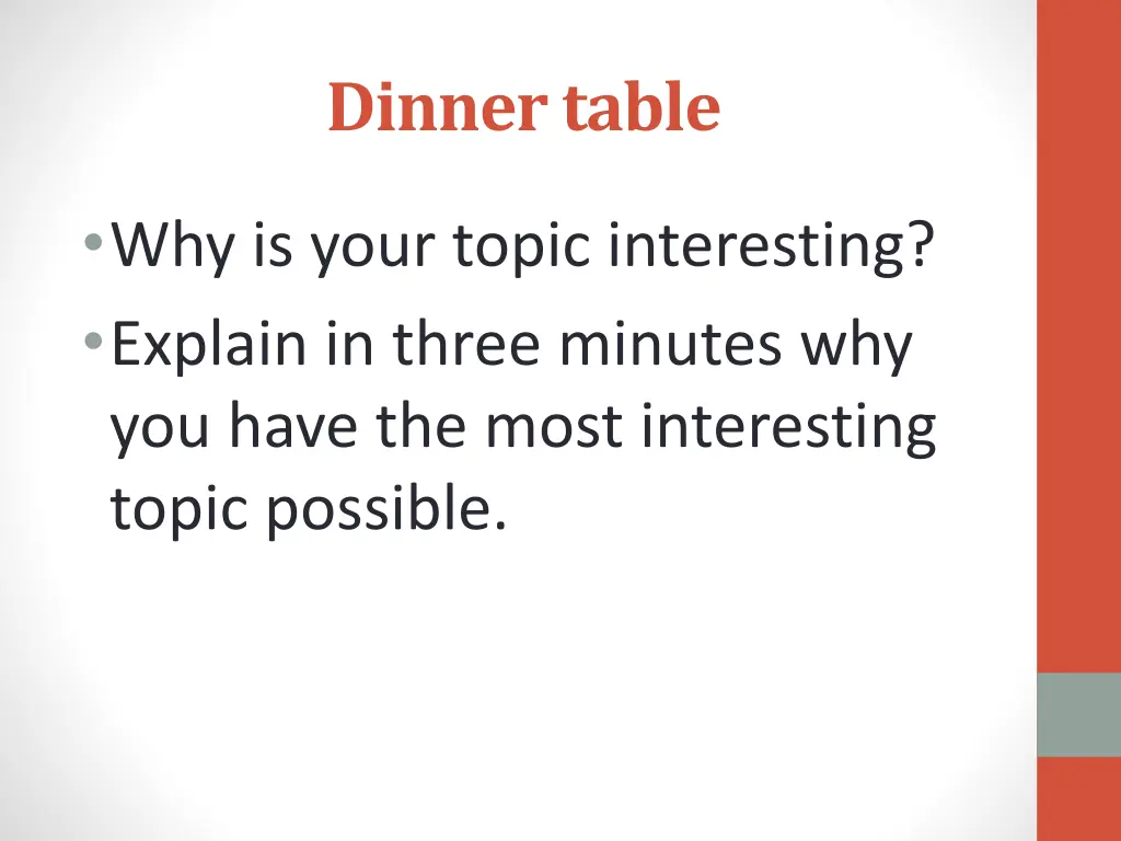 dinner table