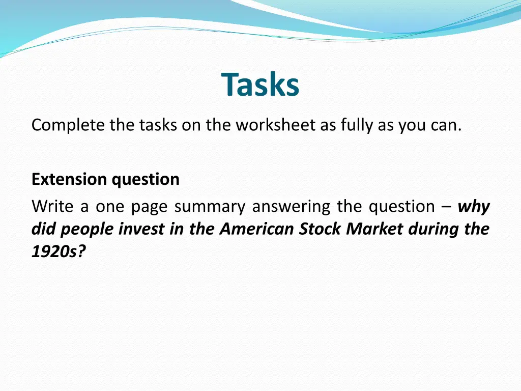 tasks