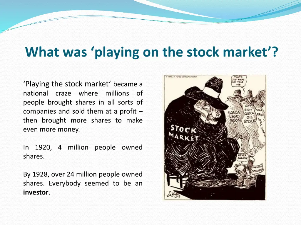 what was playing on the stock market