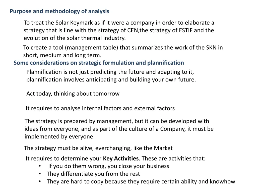 purpose and methodology of analysis