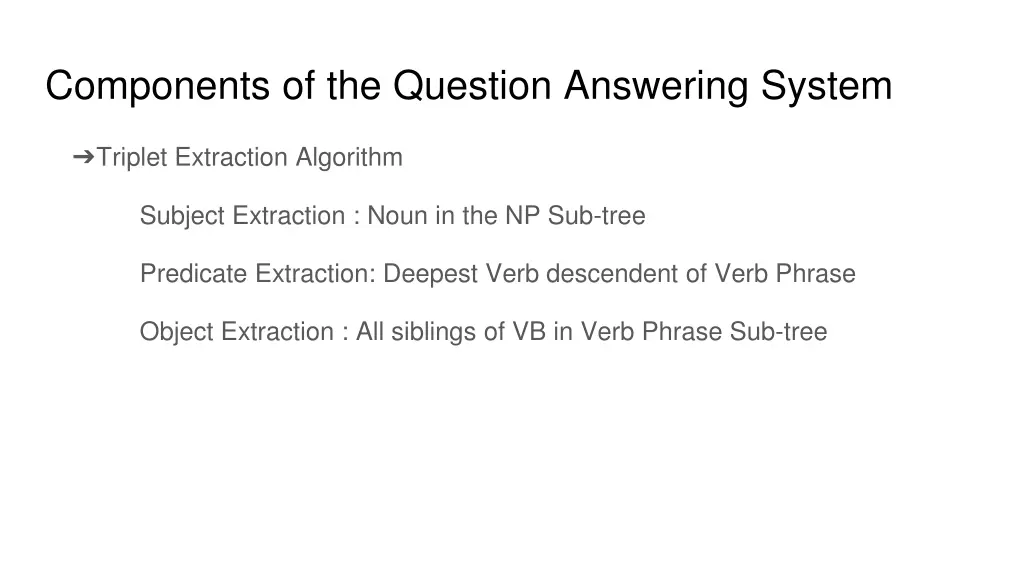 components of the question answering system 1