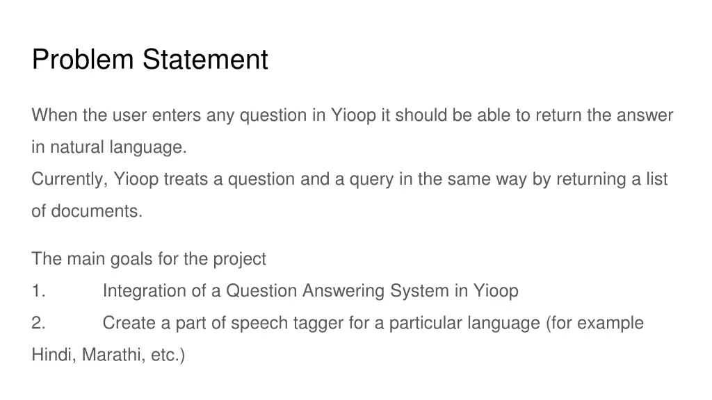 problem statement