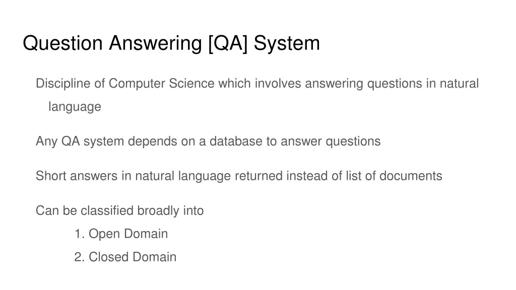 question answering qa system