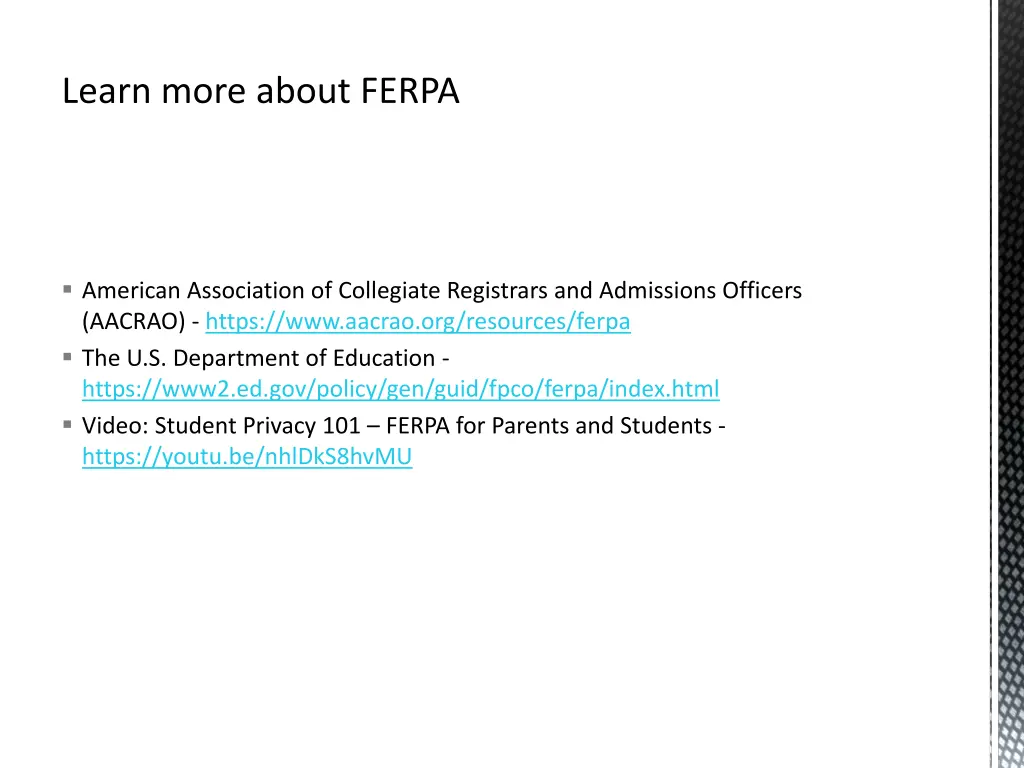 learn more about ferpa