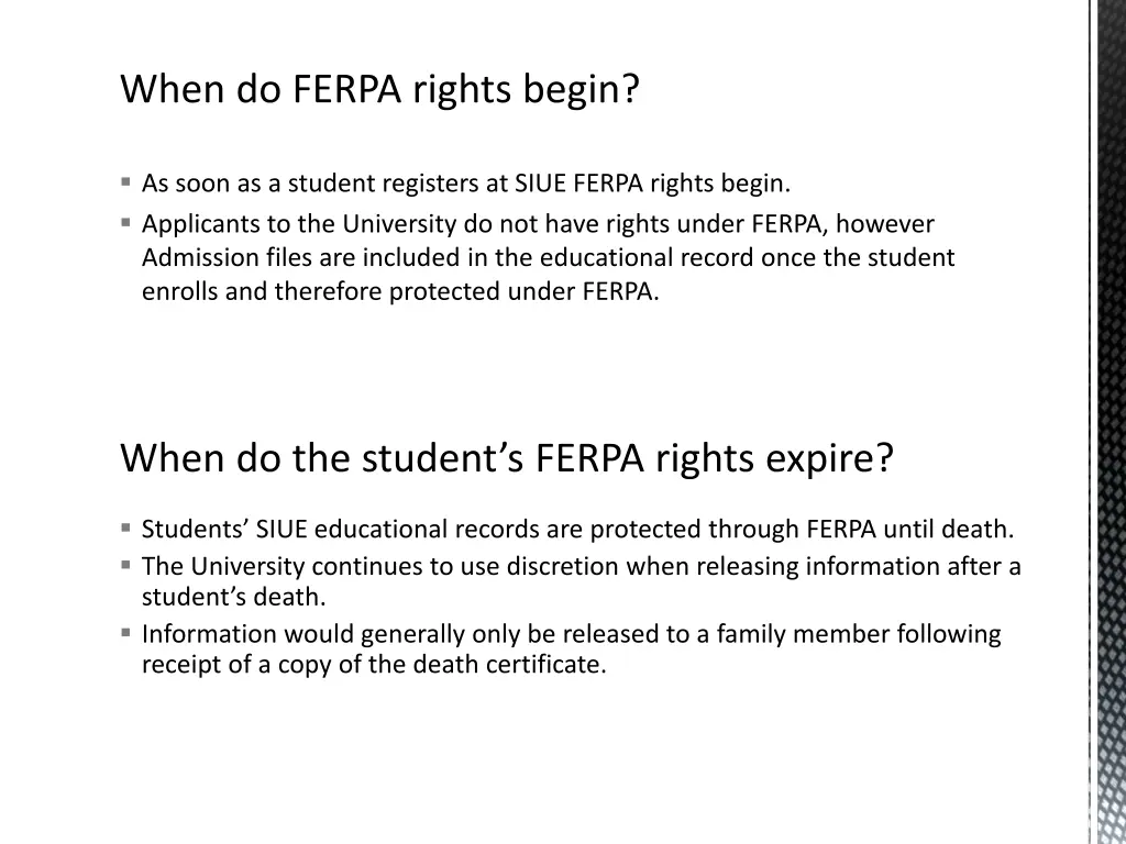 when do ferpa rights begin