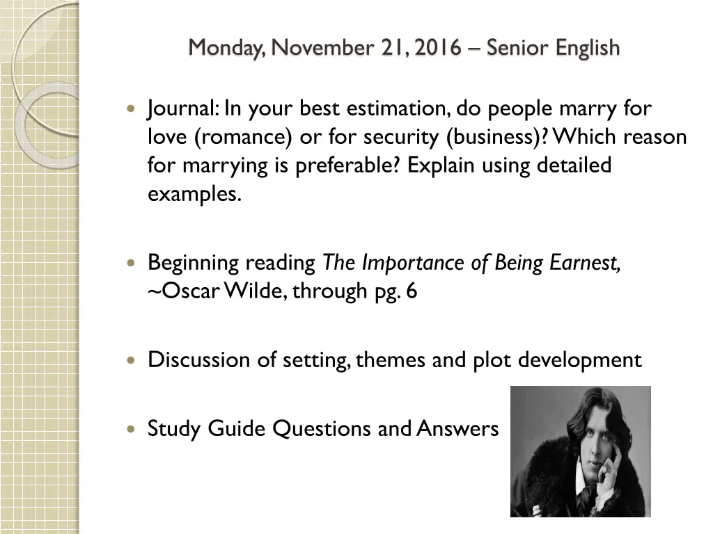 monday november 21 2016 senior english