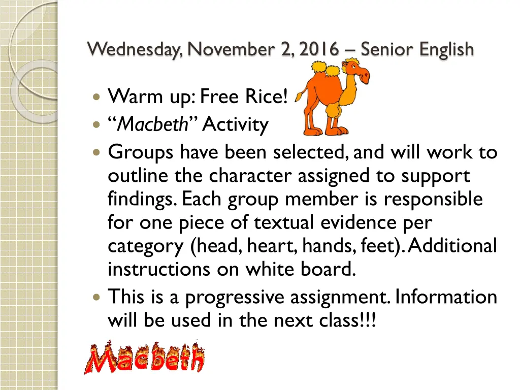 wednesday november 2 2016 senior english