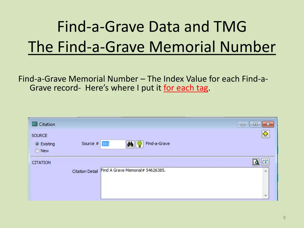 find a grave data and tmg the find a grave