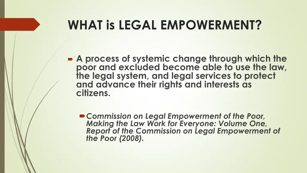 what is legal empowerment 1