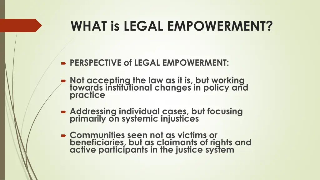 what is legal empowerment 3