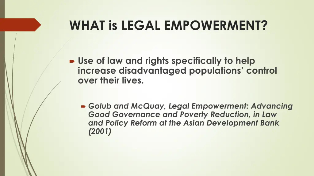 what is legal empowerment