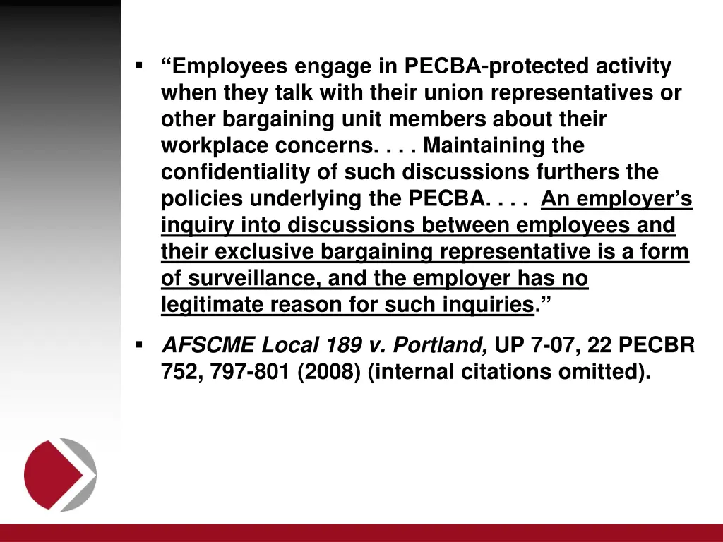 employees engage in pecba protected activity when