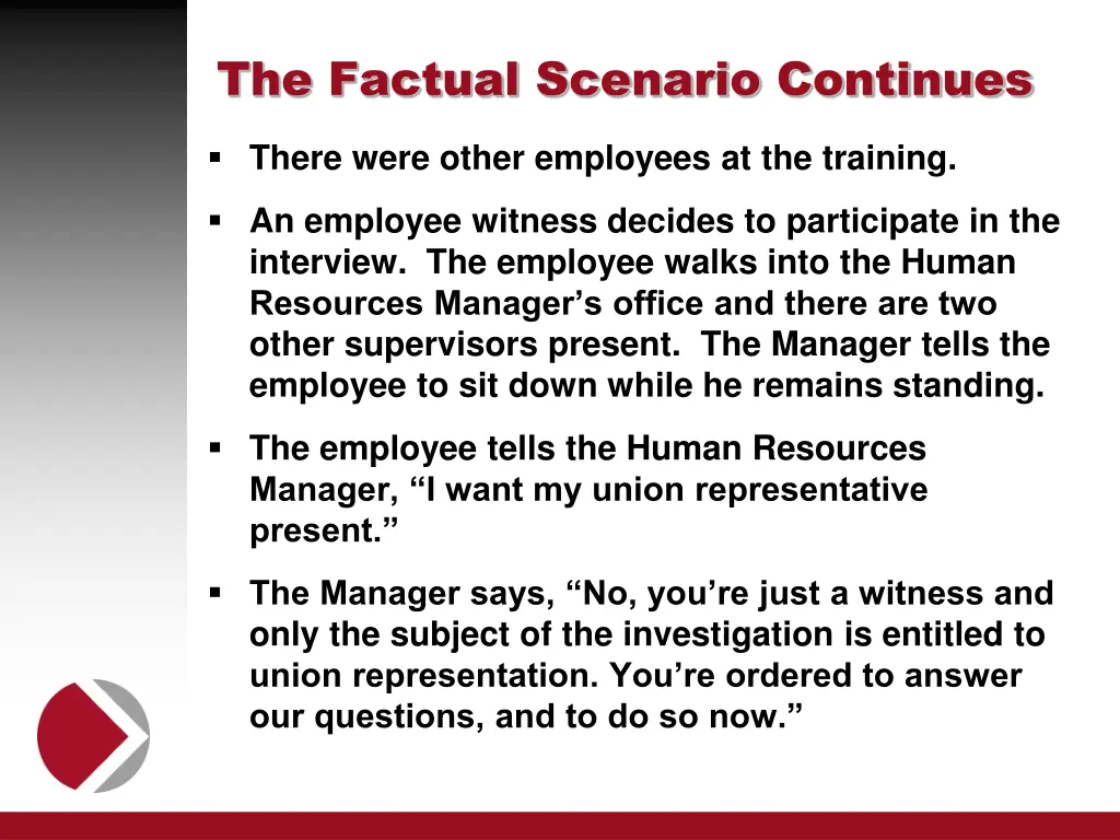 the factual scenario continues 4