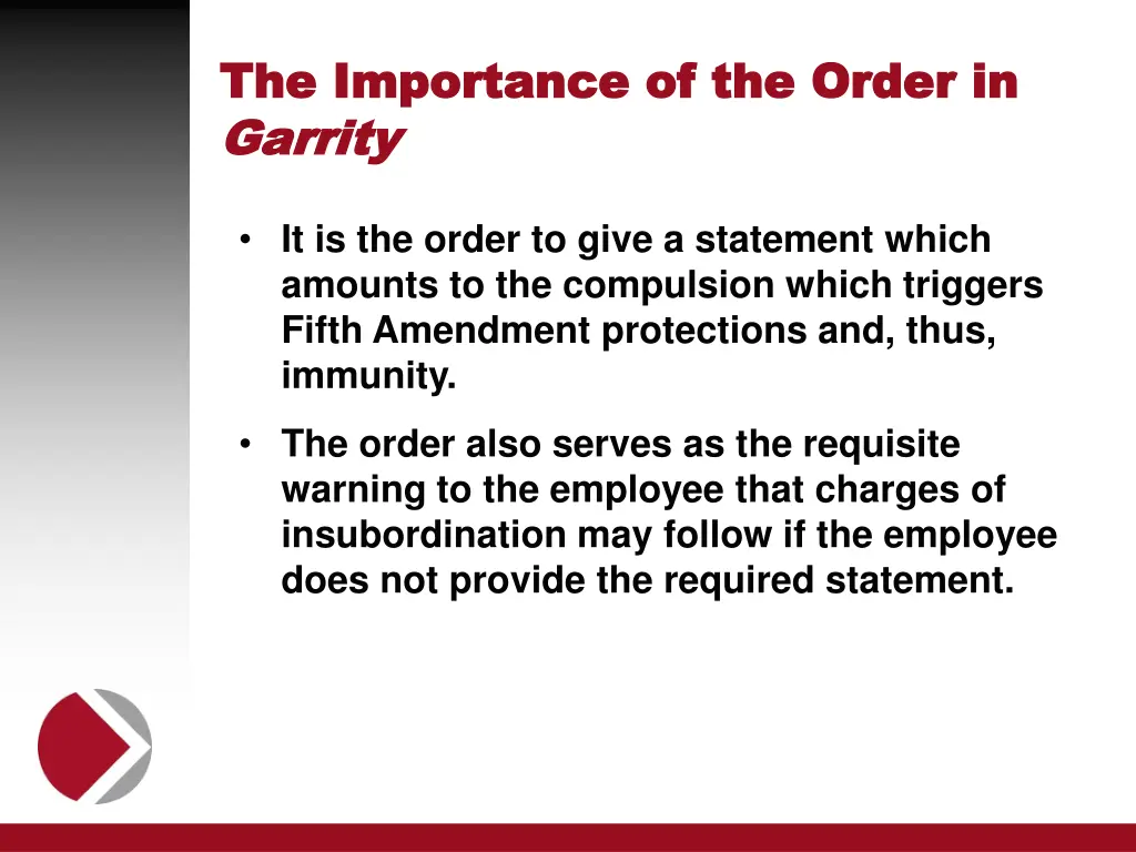 the importance of the order in the importance