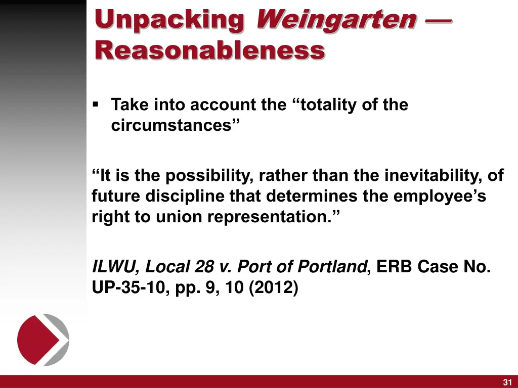 unpacking weingarten reasonableness 1