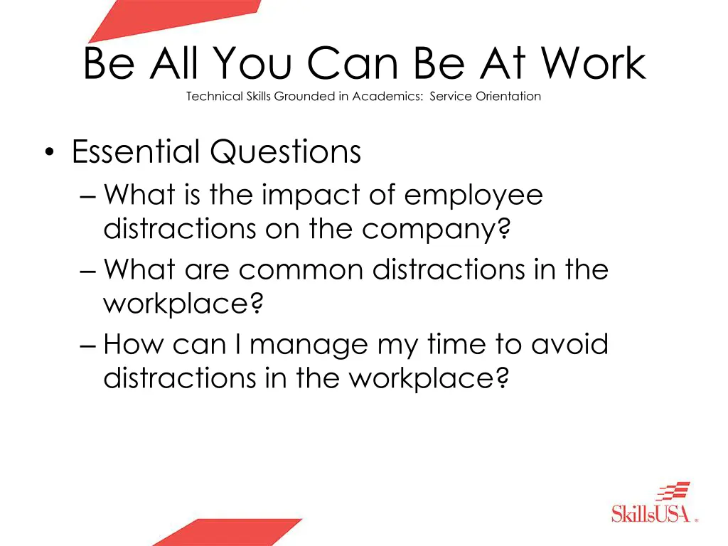 be all you can be at work technical skills