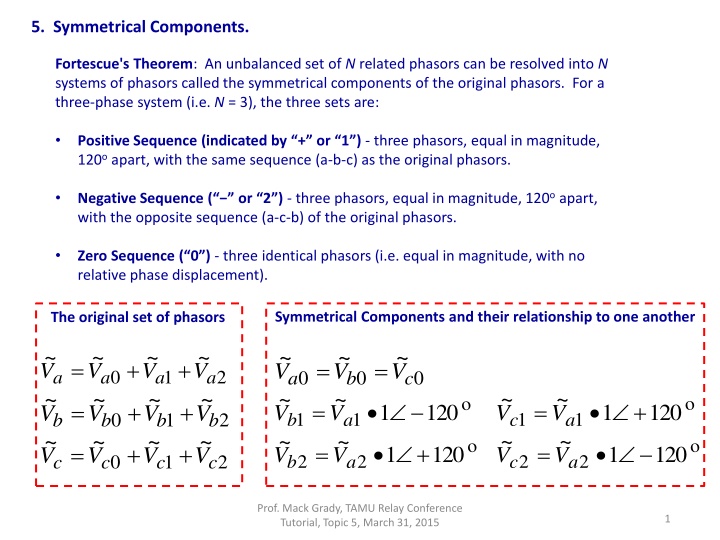 5 symmetrical components