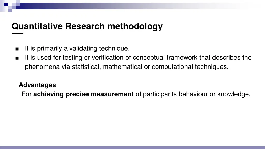 quantitative research methodology