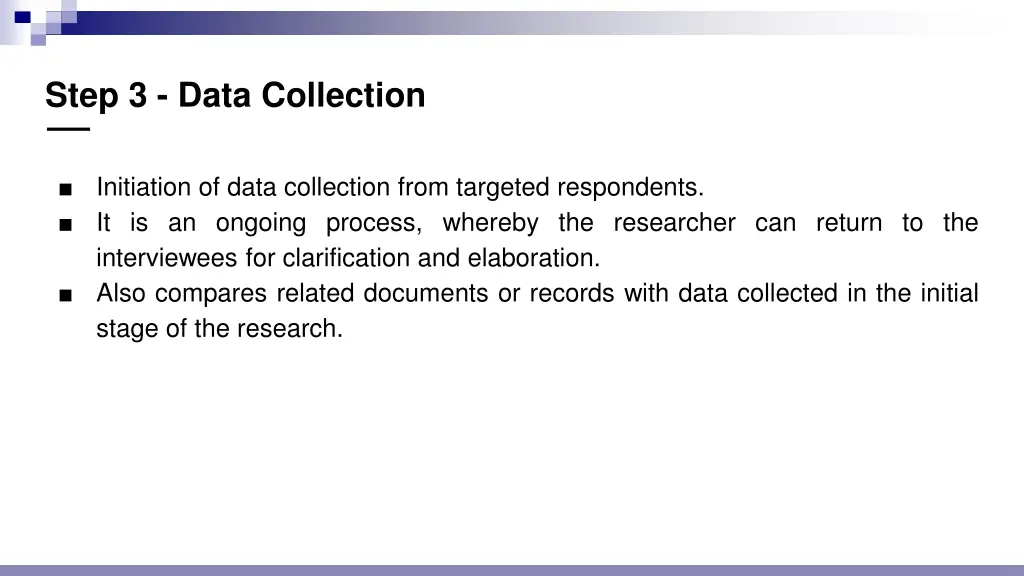 step 3 data collection
