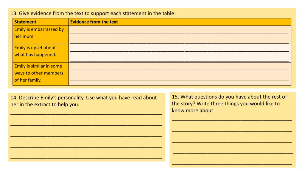 13 give evidence from the text to support each