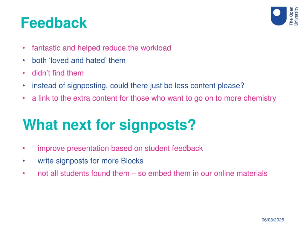 feedback