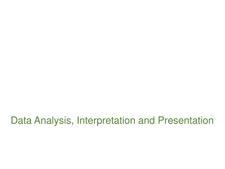 data analysis interpretation and presentation