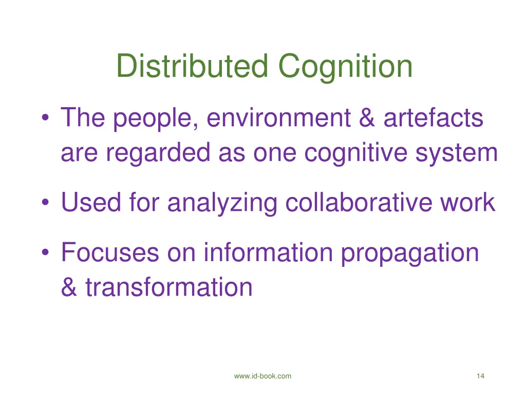 distributed cognition