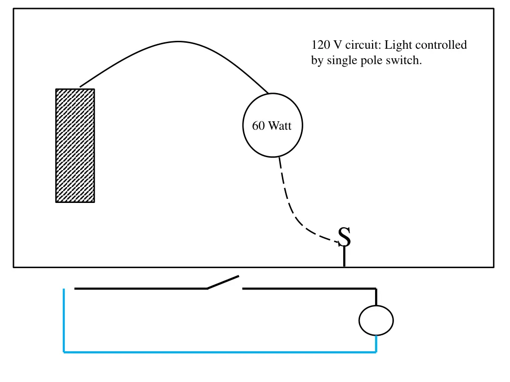 120 v circuit light controlled by single pole 1