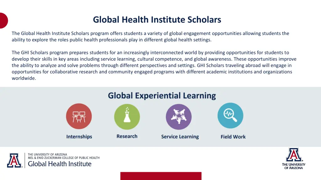 global health institute scholars