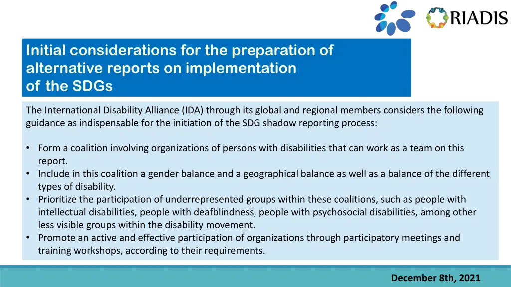 initial considerations for the preparation