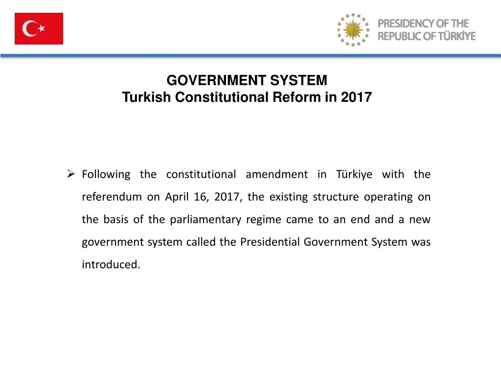 government system turkish constitutional reform