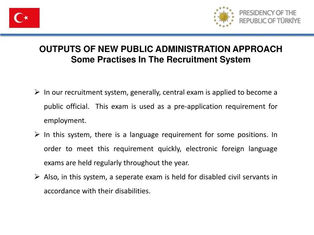 outputs of new public administration approach