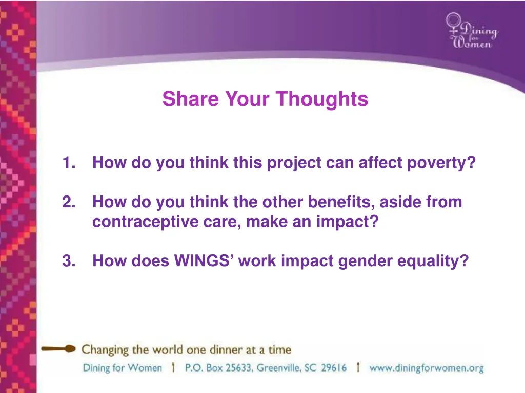 share your thoughts