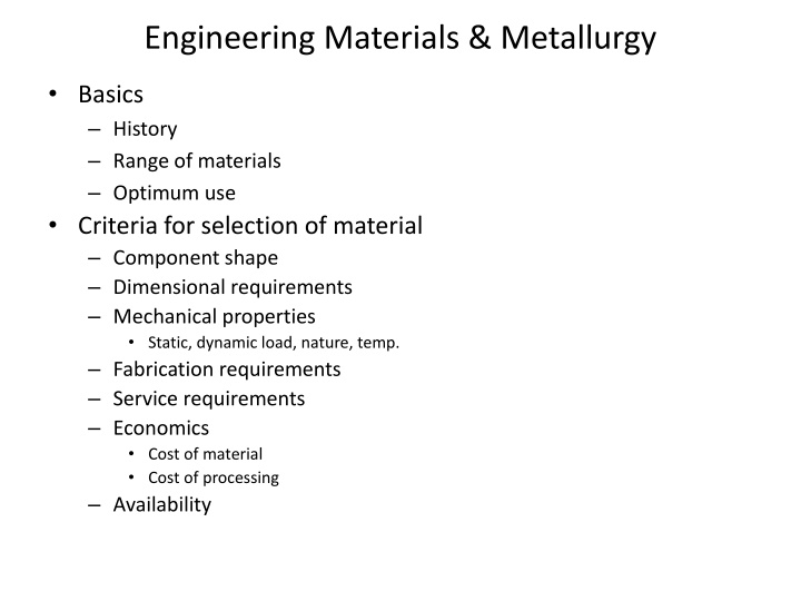 engineering materials metallurgy