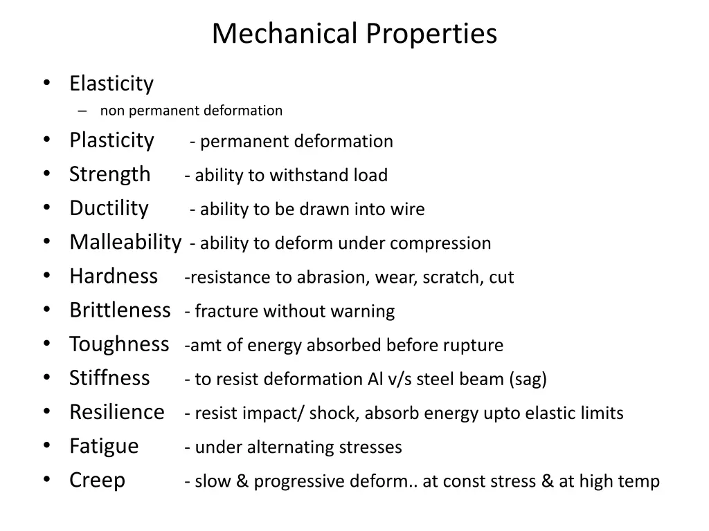 mechanical properties