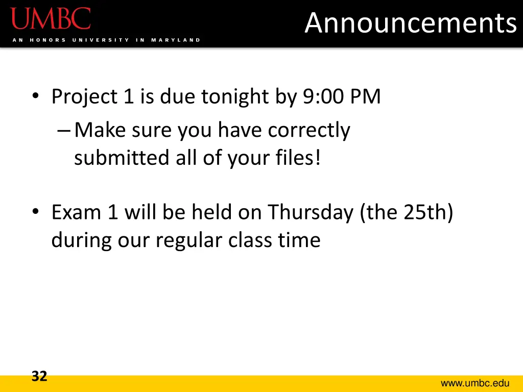 announcements