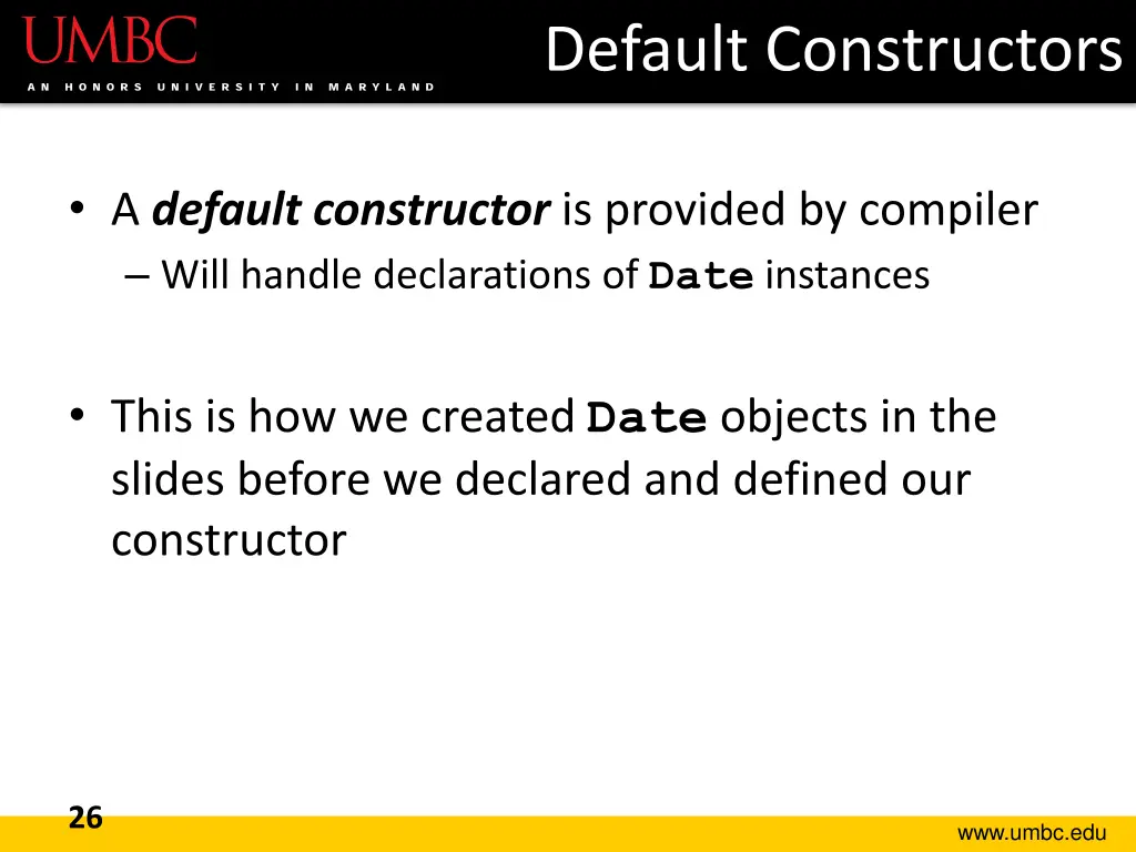 default constructors