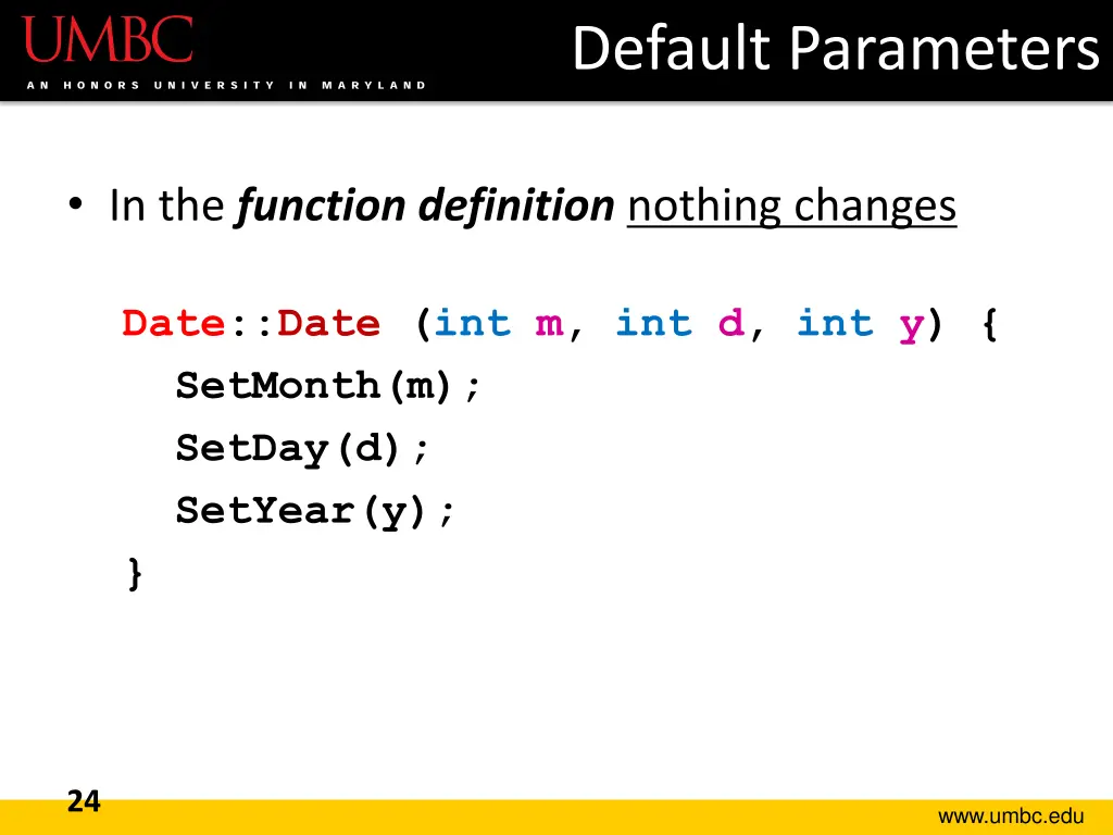 default parameters 2