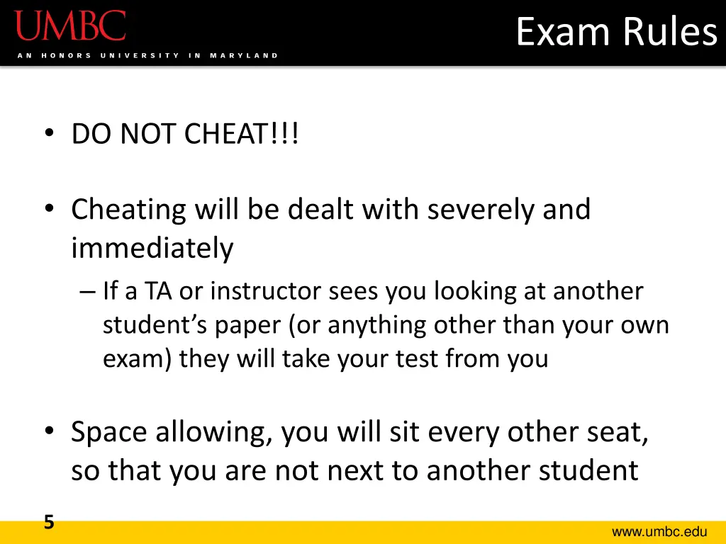 exam rules 2