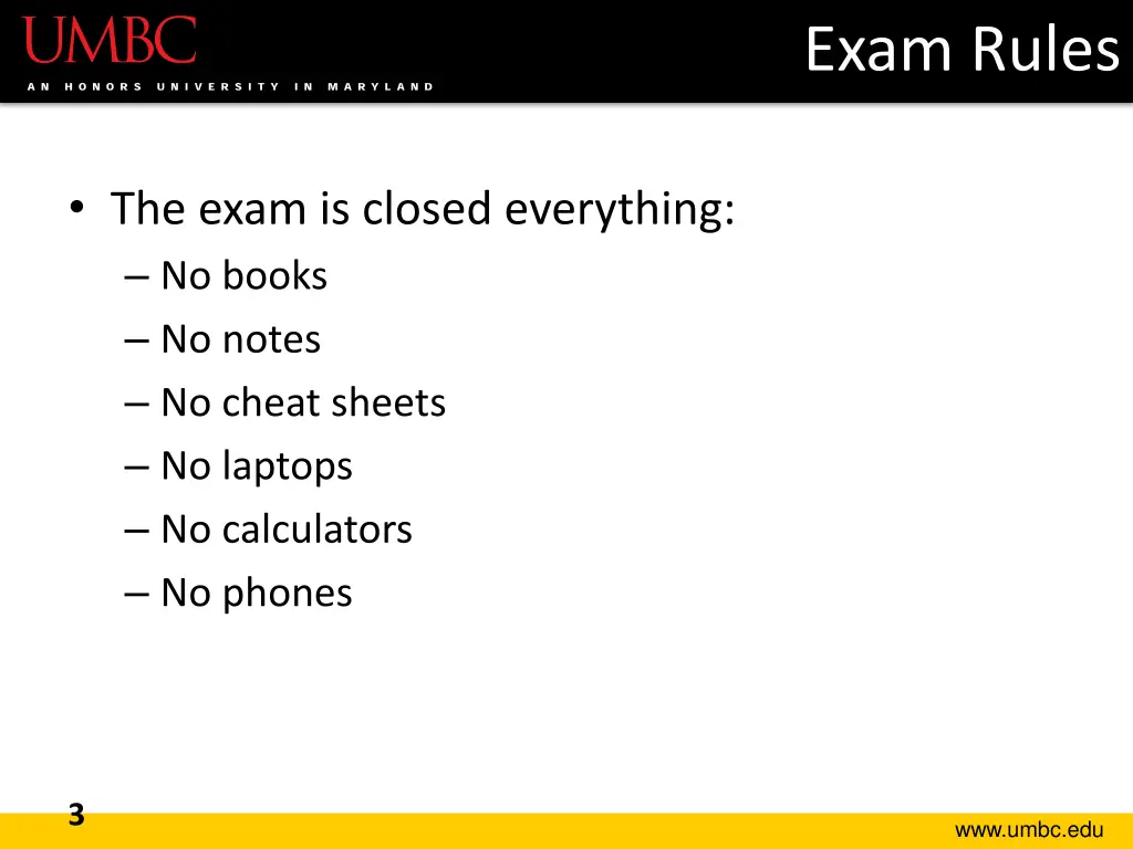 exam rules